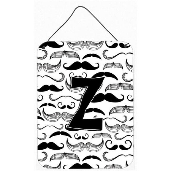 Letter Z Moustache Initial Wall and Door Hanging Prints