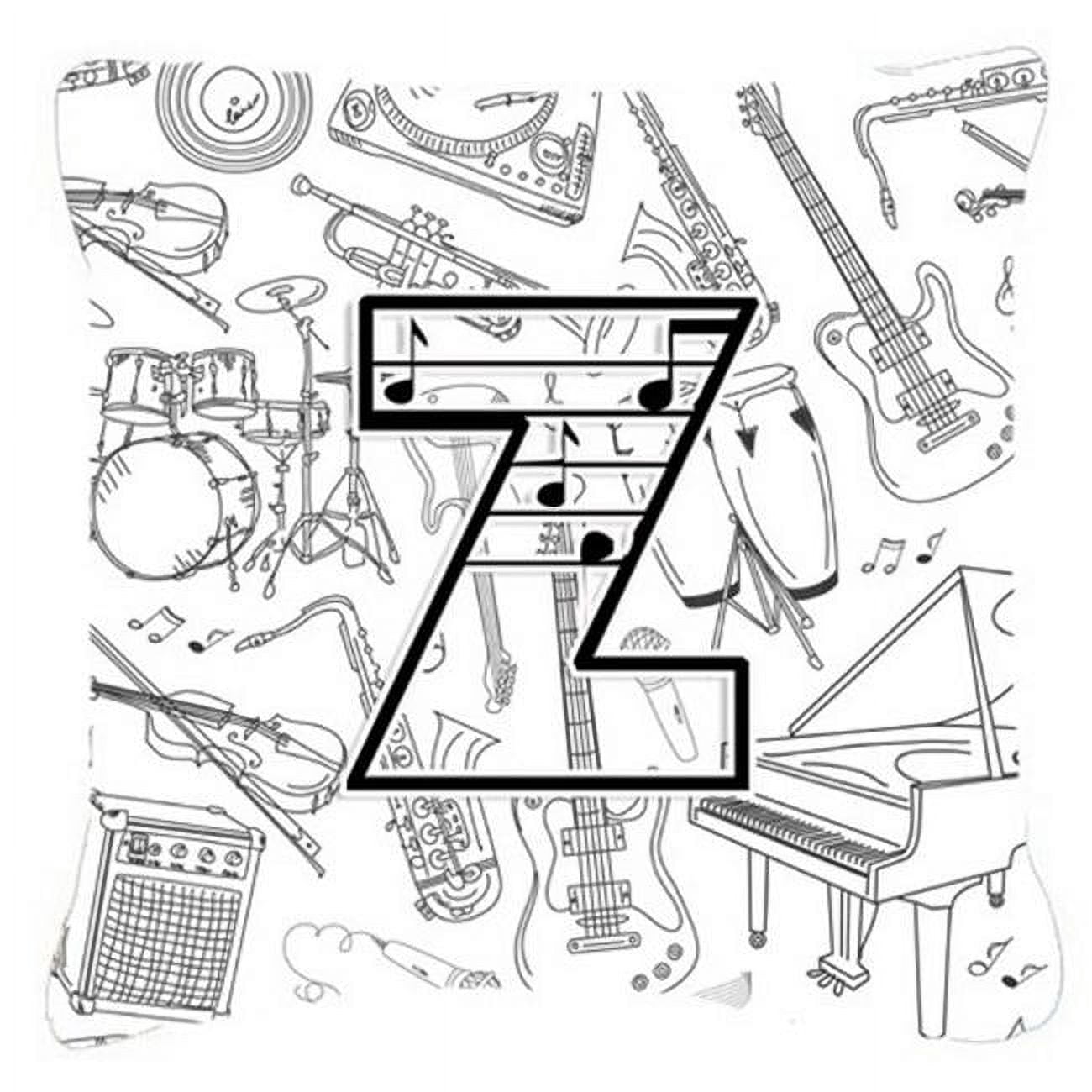 Letter Z Musical Note Letters Canvas Fabric Decorative Pillow - Walmart.com