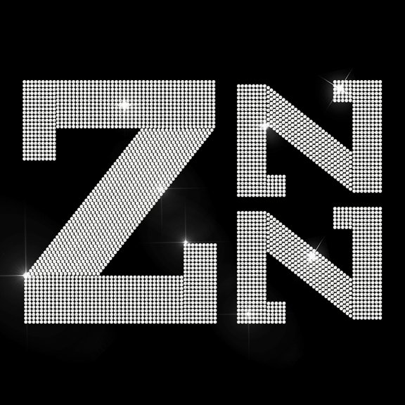 Letter Z Rhinestone Iron on Hotfix Z-Shaped Heat Transfer Decal Name Initial Rhinestone Hotfix Transfer Sticker Alphabet Bling Clothing Repair