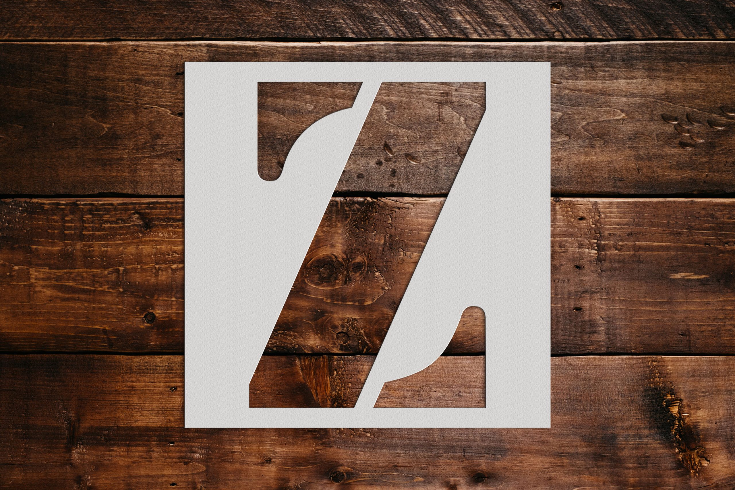 Letter Z Stencil - Art and Wall Stencils (6