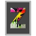 thumbnail image 1 of Letter Z Trippy Dripping Flower Decorative Graffiti Mural Alphabet Initial Stencil Artwork Framed Wall Art Print A4, 1 of 4