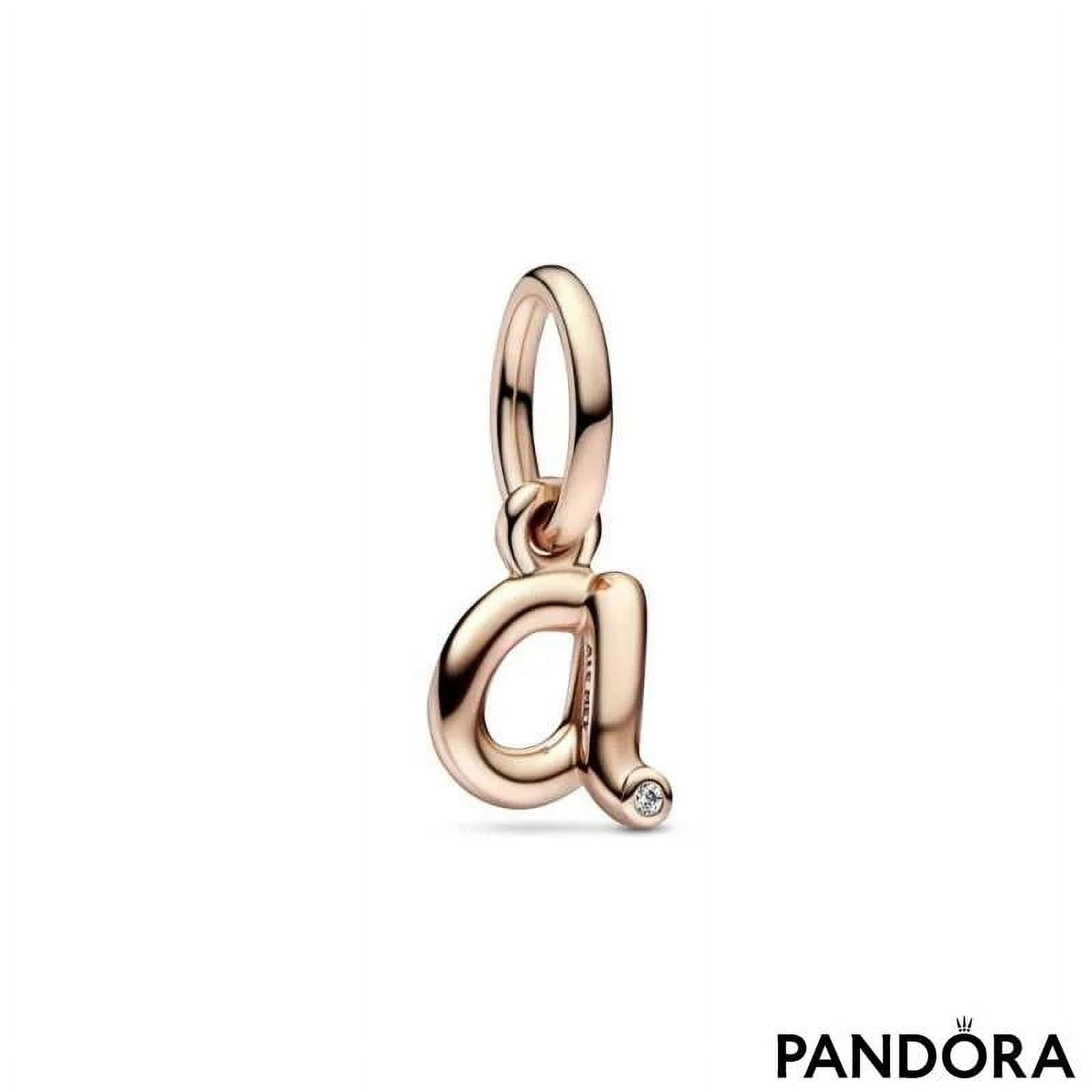 Pandora Letter A Script Alphabet Dangle Charm - Picture 3 of 3
