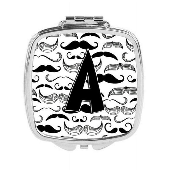 Letter a Moustache Initial Compact Mirror
