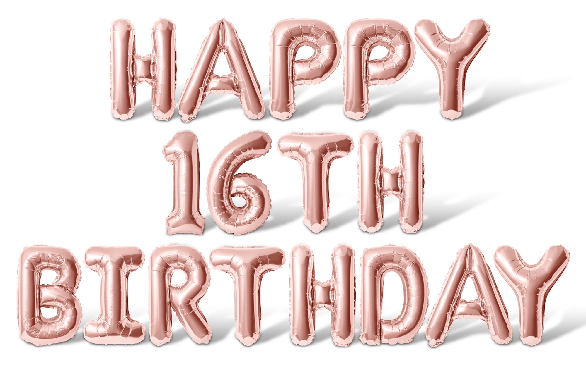Letter and Number Balloons - HAPPY 16TH BIRTHDAY 16