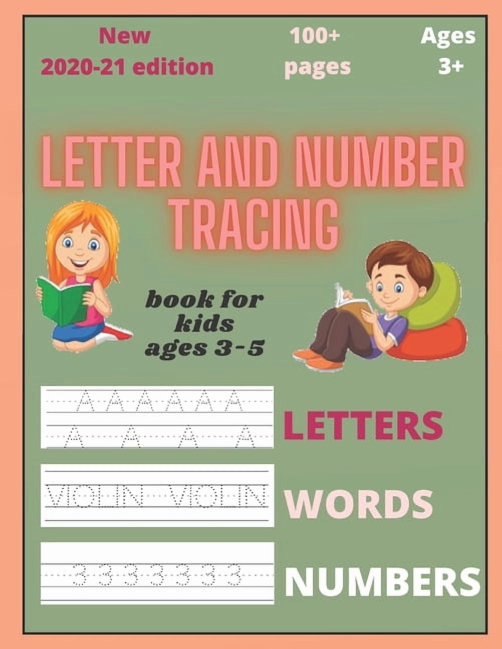 Letter and number tracing book for kids ages 3-5: letter tracing books ...