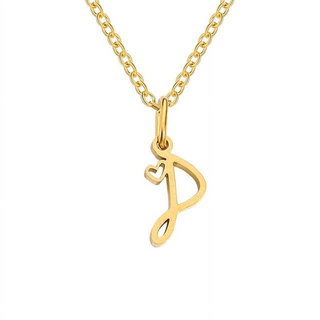 Letter necklace female personality clavicle chain personality stainless