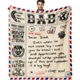 thumbnail image 1 of Letter to My Dad Blanket, Fathers Day Blanket for Dad 60"x50", Father''s Day Birthday Gifts for Dad from Son Daughter, Dads Day Gifts, 1 of 7