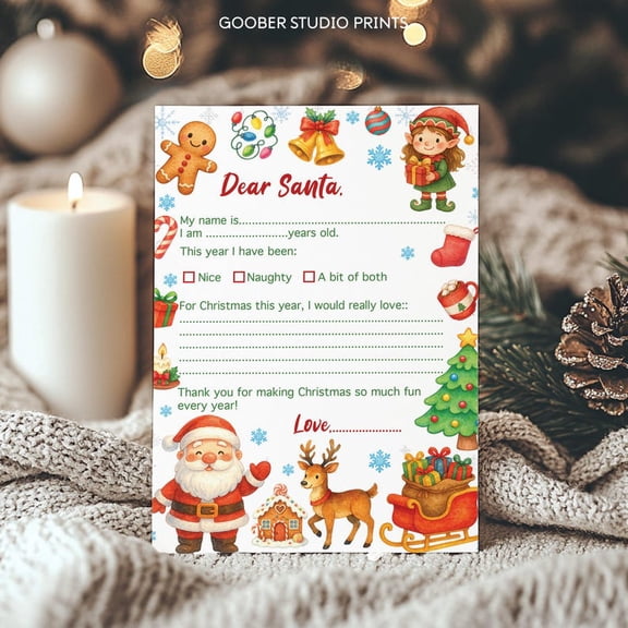 Letter to Santa | Wish List | Holiday Activity