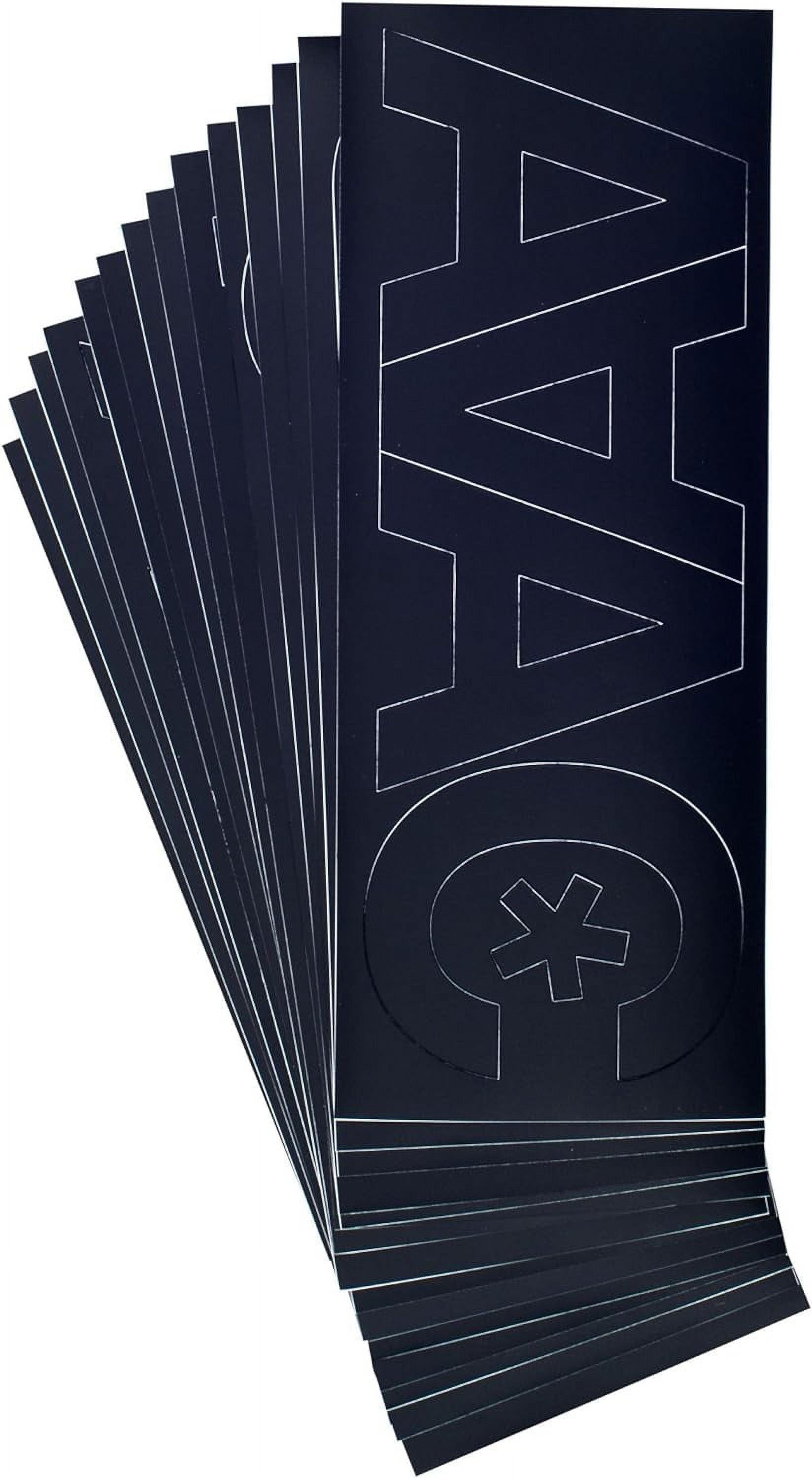 Lettercraft Removable Vinyl Letters, Black, Helvetica Font, 3Inch Characters (15858)