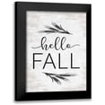 thumbnail image 1 of Lettered And Lined 12x14 Black Modern Framed Museum Art Print Titled - Hello Fall, 1 of 5