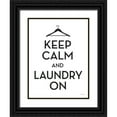 thumbnail image 1 of Lettered And Lined 12x14 Black Ornate Wood Framed with Double Matting Museum Art Print Titled - Keep Calm and Laundry On, 1 of 4