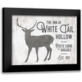 thumbnail image 1 of Lettered And Lined 14x12 Black Modern Framed Museum Art Print Titled - White Tail Hollow, 1 of 5