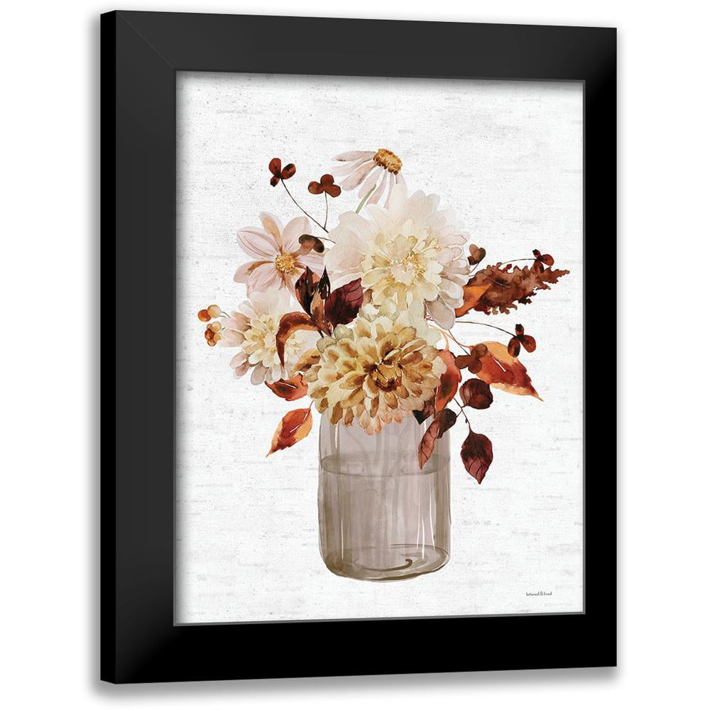 Autumn Floral 15x18 Black Framed Art Print with Acrylic Plexiglass