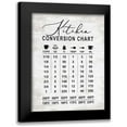 thumbnail image 1 of Lettered And Lined 15x18 Black Modern Framed Museum Art Print Titled - Kitchen Conversion Chart, 1 of 5