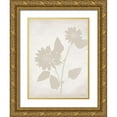 thumbnail image 1 of Lettered And Lined 15x18 Gold Ornate Wood Framed with Double Matting Museum Art Print Titled - Floral Silhouette III, 1 of 4