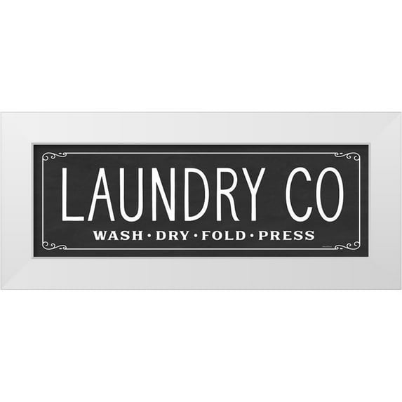 Lettered And Lined 18x9 White Modern Wood Framed Museum Art Print Titled - Laundry Co.