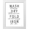 thumbnail image 1 of Lettered And Lined 25x32 White Modern Wood Framed Museum Art Print Titled - Wash Today, 1 of 4