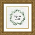 thumbnail image 1 of Lettered and Lined 12x12 Gold Ornate Wood Framed with Double Matting Museum Art Print Titled - Joyeux Noel, 1 of 4