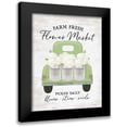 thumbnail image 1 of Lettered and Lined 12x14 Black Modern Framed Museum Art Print Titled - Flower Market - Hydrangeas, 1 of 5
