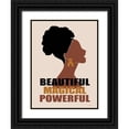 thumbnail image 1 of Lettered and Lined 12x14 Black Ornate Wood Framed with Double Matting Museum Art Print Titled - Beautiful, 1 of 4