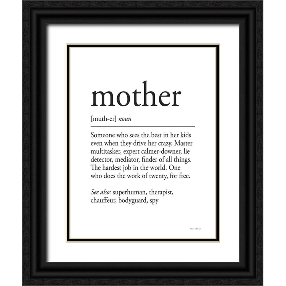 Lettered and Lined 12x14 Black Ornate Wood Framed with Double Matting