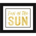 thumbnail image 1 of Lettered and Lined 14x12 Black Ornate Wood Framed with Double Matting Museum Art Print Titled - Fun in the Sun, 1 of 4