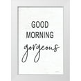 thumbnail image 1 of Lettered and Lined 17x24 White Modern Wood Framed Museum Art Print Titled - Good Morning Gorgeous, 1 of 4