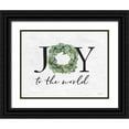 thumbnail image 1 of Lettered and Lined 18x15 Black Ornate Wood Framed with Double Matting Museum Art Print Titled - Joy to the World, 1 of 4