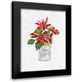 thumbnail image 1 of Lettered and Lined 19x24 Black Modern Framed Museum Art Print Titled - Merry Christmas Poinsettia, 1 of 5
