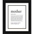 thumbnail image 1 of Lettered and Lined 19x24 Black Ornate Wood Framed with Double Matting Museum Art Print Titled - Mother Definition, 1 of 4