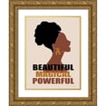 thumbnail image 1 of Lettered and Lined 19x24 Gold Ornate Wood Framed with Double Matting Museum Art Print Titled - Beautiful, 1 of 4
