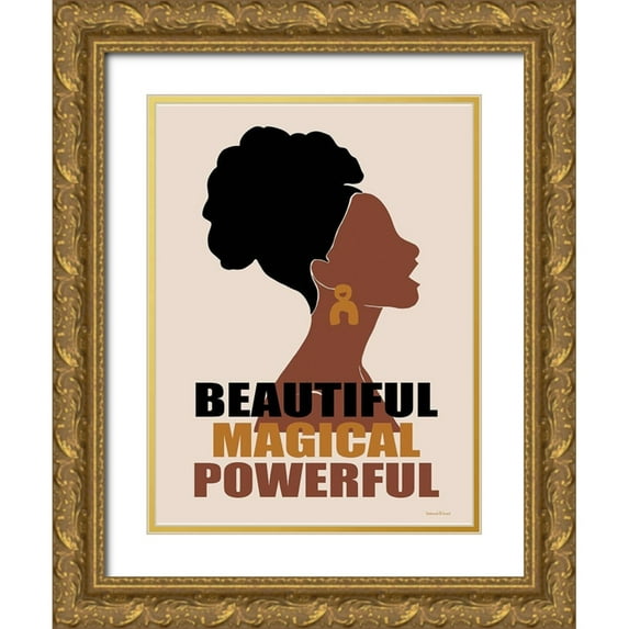 Lettered and Lined 19x24 Gold Ornate Wood Framed with Double Matting Museum Art Print Titled - Beautiful