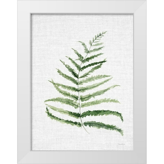 Lettered and Lined 19x24 White Modern Wood Framed Museum Art Print Titled - Leafy Retreat 10