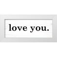 thumbnail image 1 of Lettered and Lined 24x12 White Modern Wood Framed Museum Art Print Titled - Love You, 1 of 4