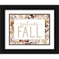 thumbnail image 1 of Lettered and Lined 32x25 Black Ornate Wood Framed with Double Matting Museum Art Print Titled - Welcome Fall, 1 of 4
