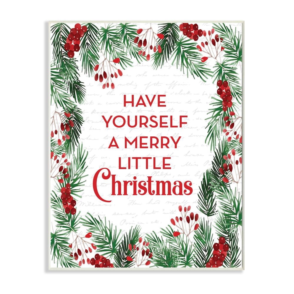 Lettered and Lined Stupell Industries Merry Little Christmas 10 in x 15 in Painting Art Prints, by Stupell Home Décor