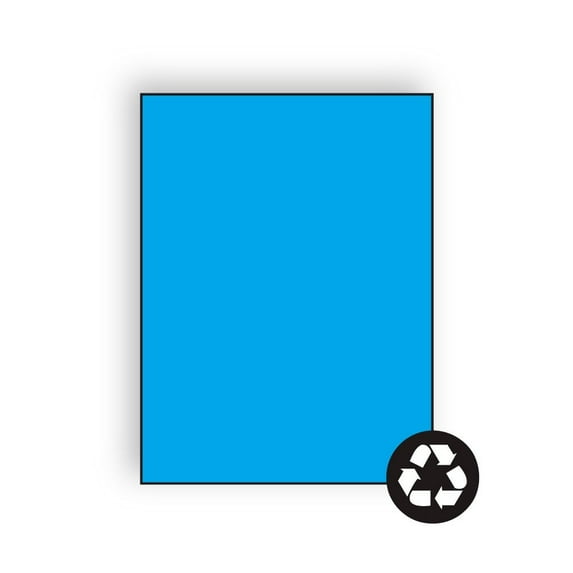 Letterhead, 8-1/2" x 11", 24#, Recycled, Brightly Colored Blue, Acid Free (Box of 500)
