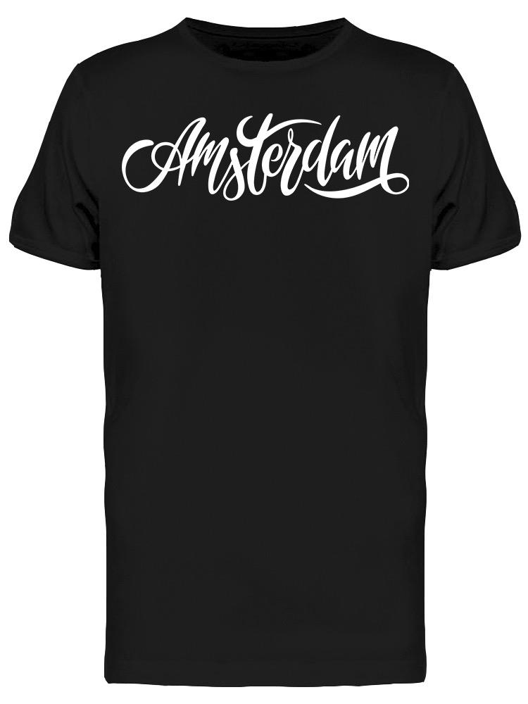 Lettering Amsterdam City Art T-Shirt Men -Image by Shutterstock, Male Medium - image 1 of 4