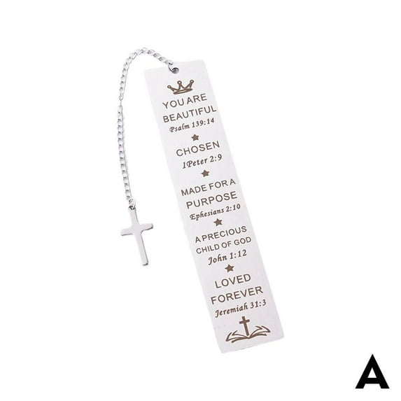 Lettering Metal Bookmark with Leaf Pendant Page Student Stationery Gifts Day Mark Souvenir Reading A3U6 Book Teachers