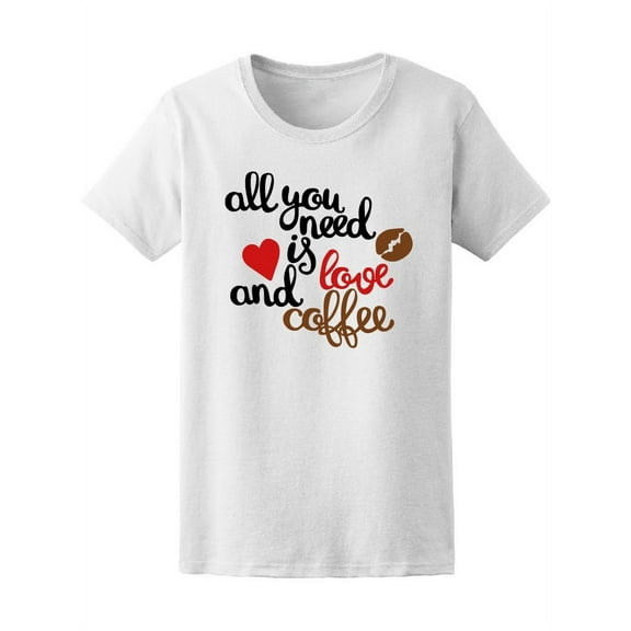 Lettering On Coffee Theme  T-Shirt Women -Image by Shutterstock, Female XX-Large
