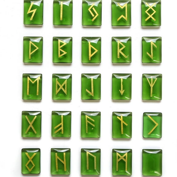 Lettering Rune Stone Solid Color Set for Divination Fortune-telling Wicca