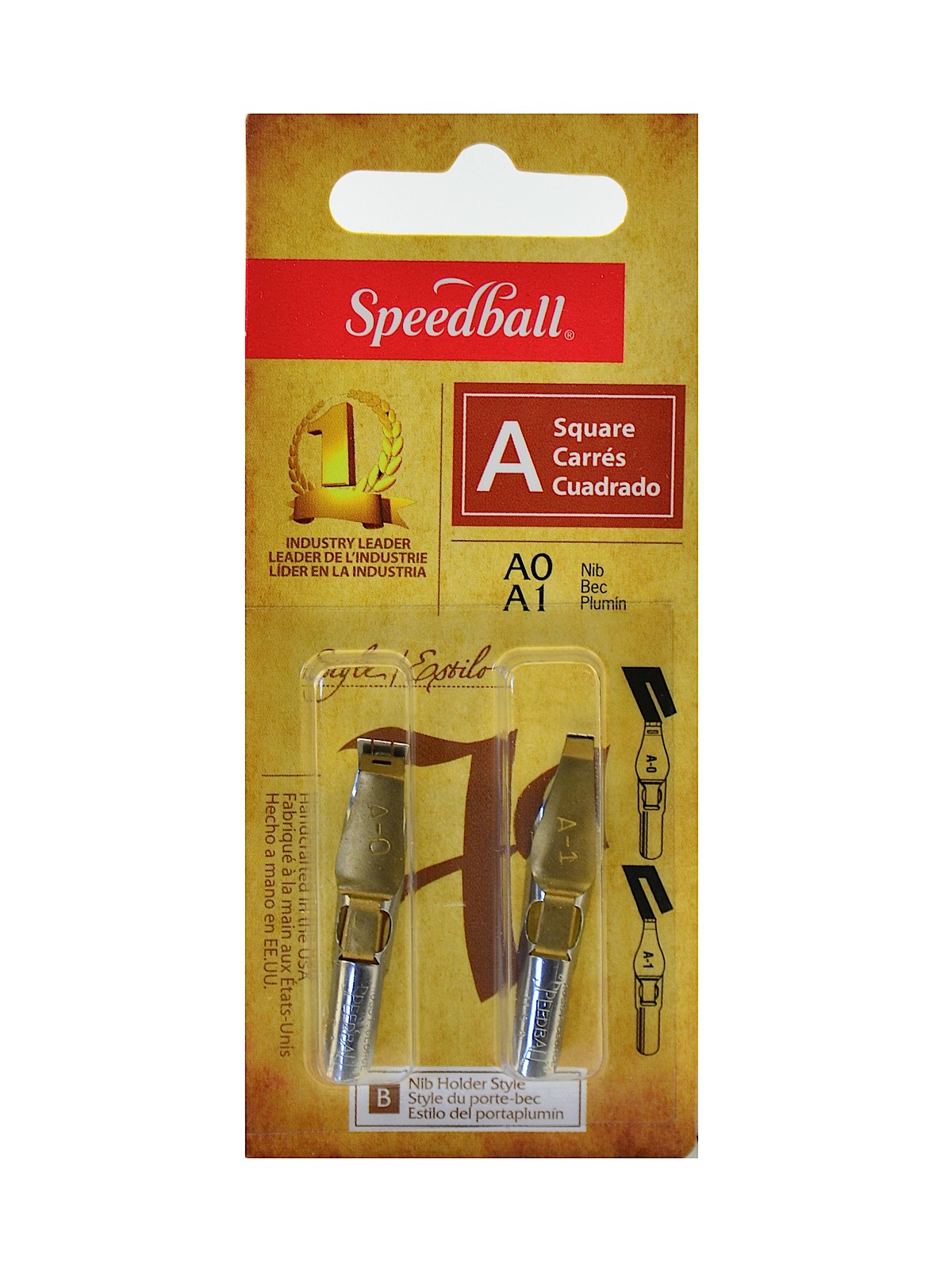 Lettering and Drawing Square Pen Nibs A Style A-0/A-1, pack of 2 (pack of 6)