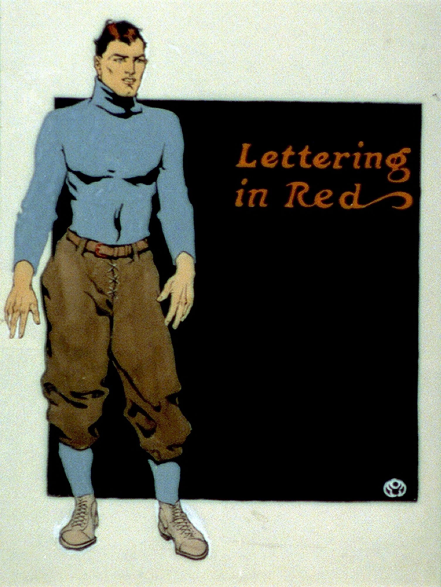 Lettering in red 1913 Canvas Art - Edward Penfield (24 x 36)