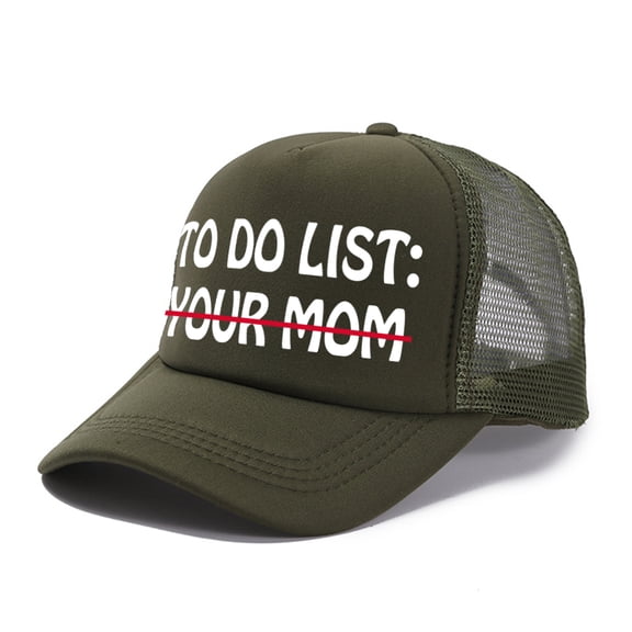Lettering print baseball cap Unisex Funny