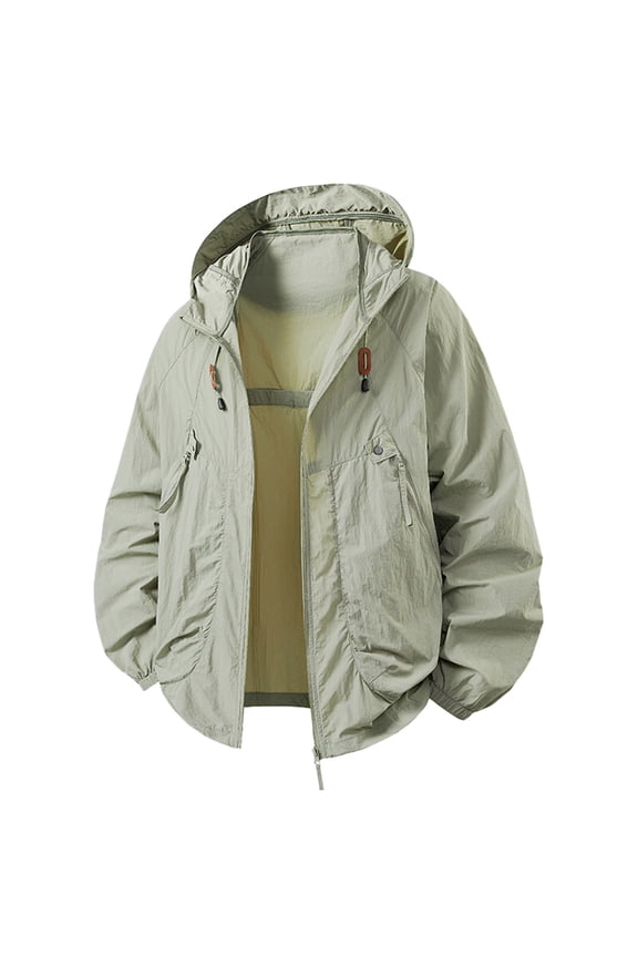 Letterman Jacket For Men 2025 Summer Protective Clothing For The Same Thin Hooded Puffer Jacket Men,Light Green,3XL