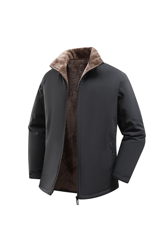 Letterman Jacket for Men Baseb Thickened Flight Stand Collar Zip Up Lightweight Couple Gifts for Him and Her,Grey,M