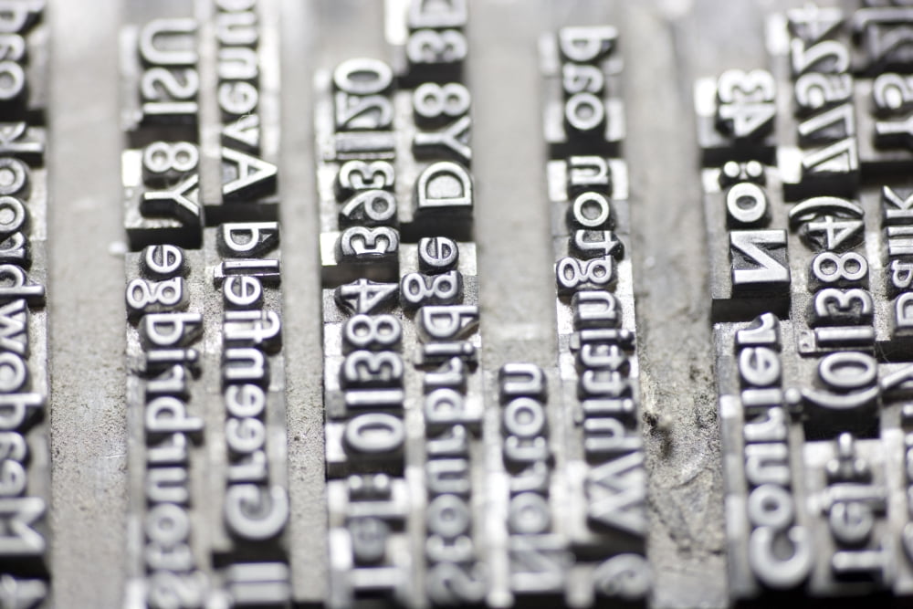 Letterpress Type Canvas Art - John Short Design Pics (36 x 24)