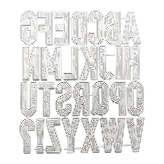 Letters Alphabets Metallic Cutting Die Art Letters Decorative Die Cuts Embossing Script Die Stencil for Scrapbooking