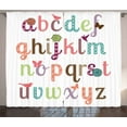thumbnail image 1 of Ambesonne Letters Curtains 2 Panel Set, Girly Feminine Alphabet, 108" x 90", Multicolor, 1 of 3