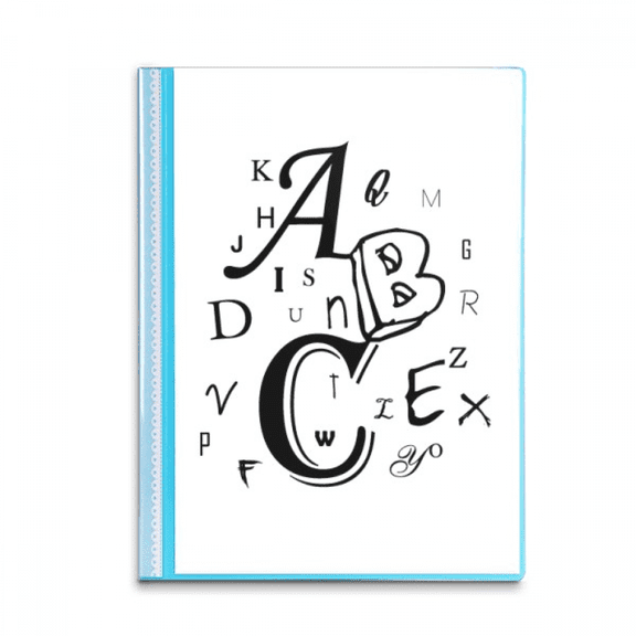 Letters English image Art Deco Fashion Book Sheet Protectors Portfolio Binder Folder